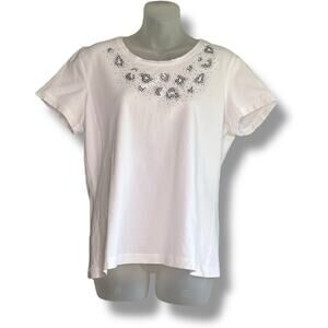 Additions by Chico’s rhinestone embellished T-shirt US size M / 12 Chico's 2